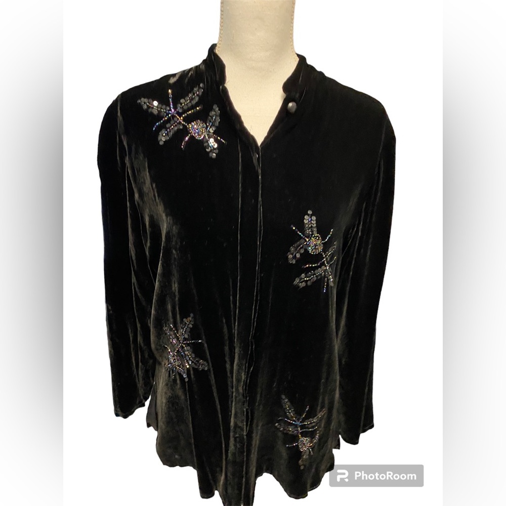 Carole Little silk and rayon jacket, size medium. Beaded. Elegant. Worn once